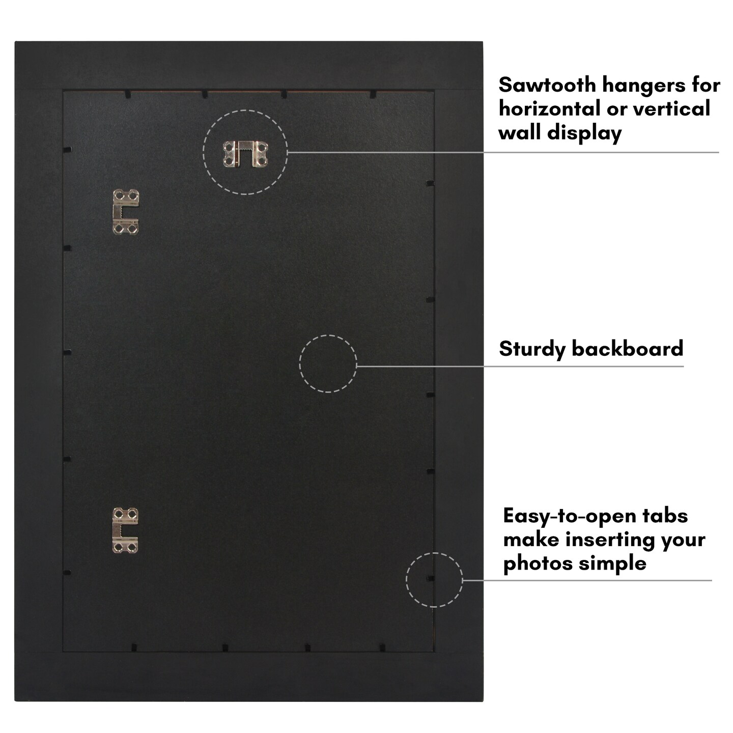 Americanflat Picture Frame - Rustic Picture Frame with Textured Engineered Wood, Shatter Resistant Glass and Easel Back - Horizontal and Vertical Display