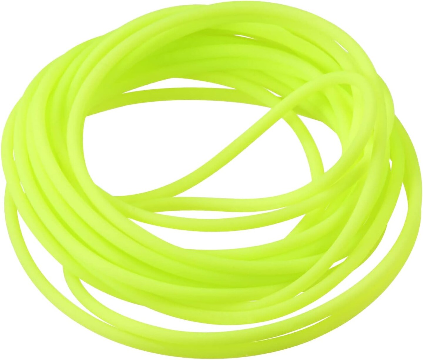 Rubber Cord Tube 10ft 2mm Dia 1mm Hole Yellow Hollow Tubing for DIY Craft Beading Necklaces Bracelet