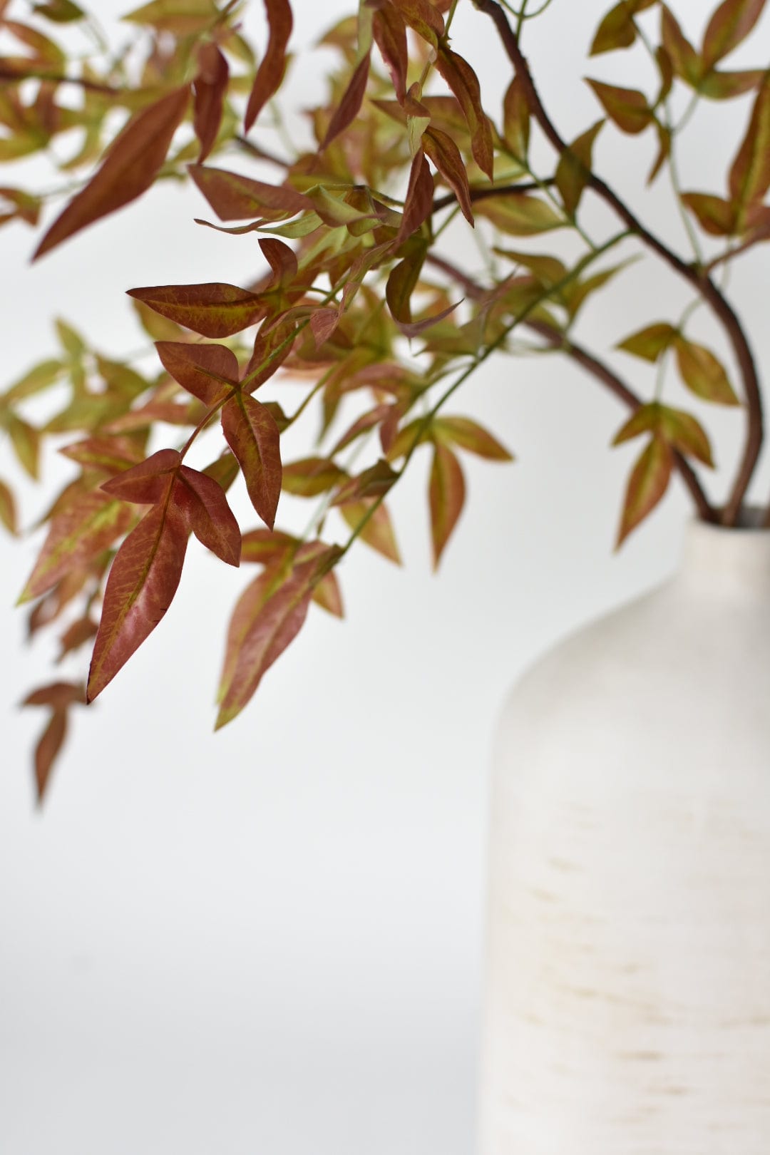 40&#x22; Faux Nandina Fall Foliage - Green/Burgundy