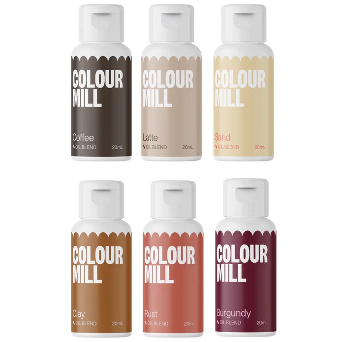 Colour Mill 6 box color set of oil based food colorings 20ml (select your set)
