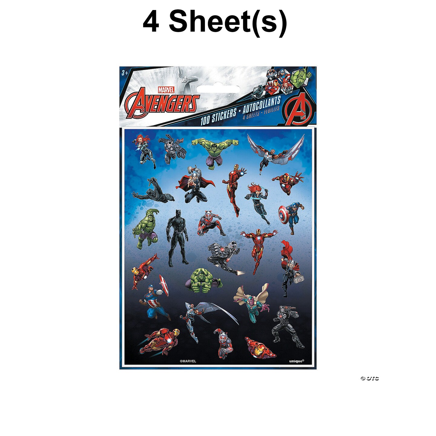 Marvel Comics The Avengers Sticker Roll 100 Pc.