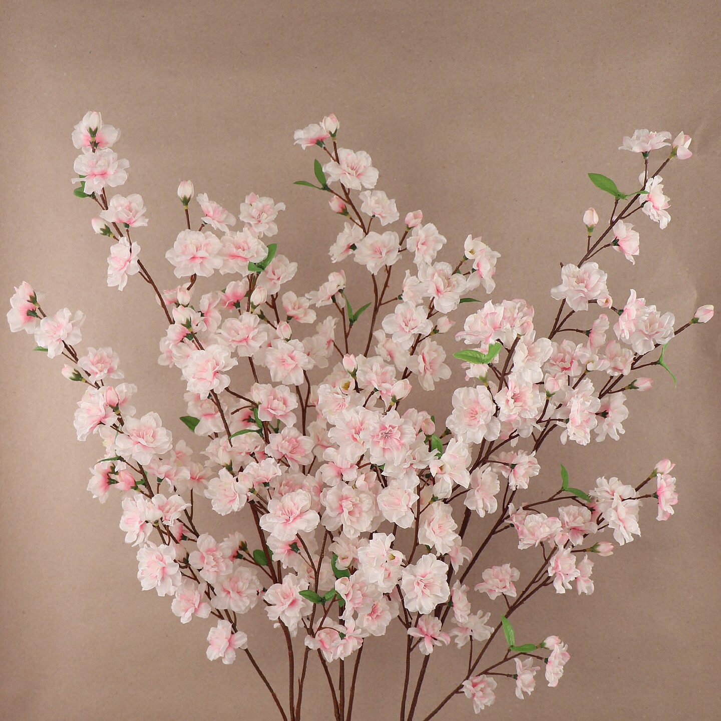 6-Pack Light Pink Cherry Blossom Stems - Realistic Silk Flowers for Floral Arrangements, Bouquets & Home Decor by Floral Home®