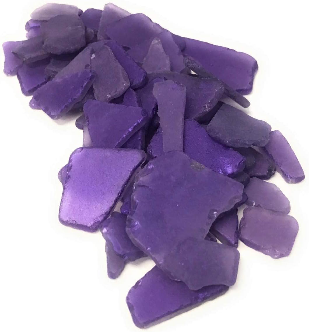 Sea Glass Craft Beach Glass Craft - Metallic Purple 11 Oz Sea Glass Décor Sea Glass Vase Filler