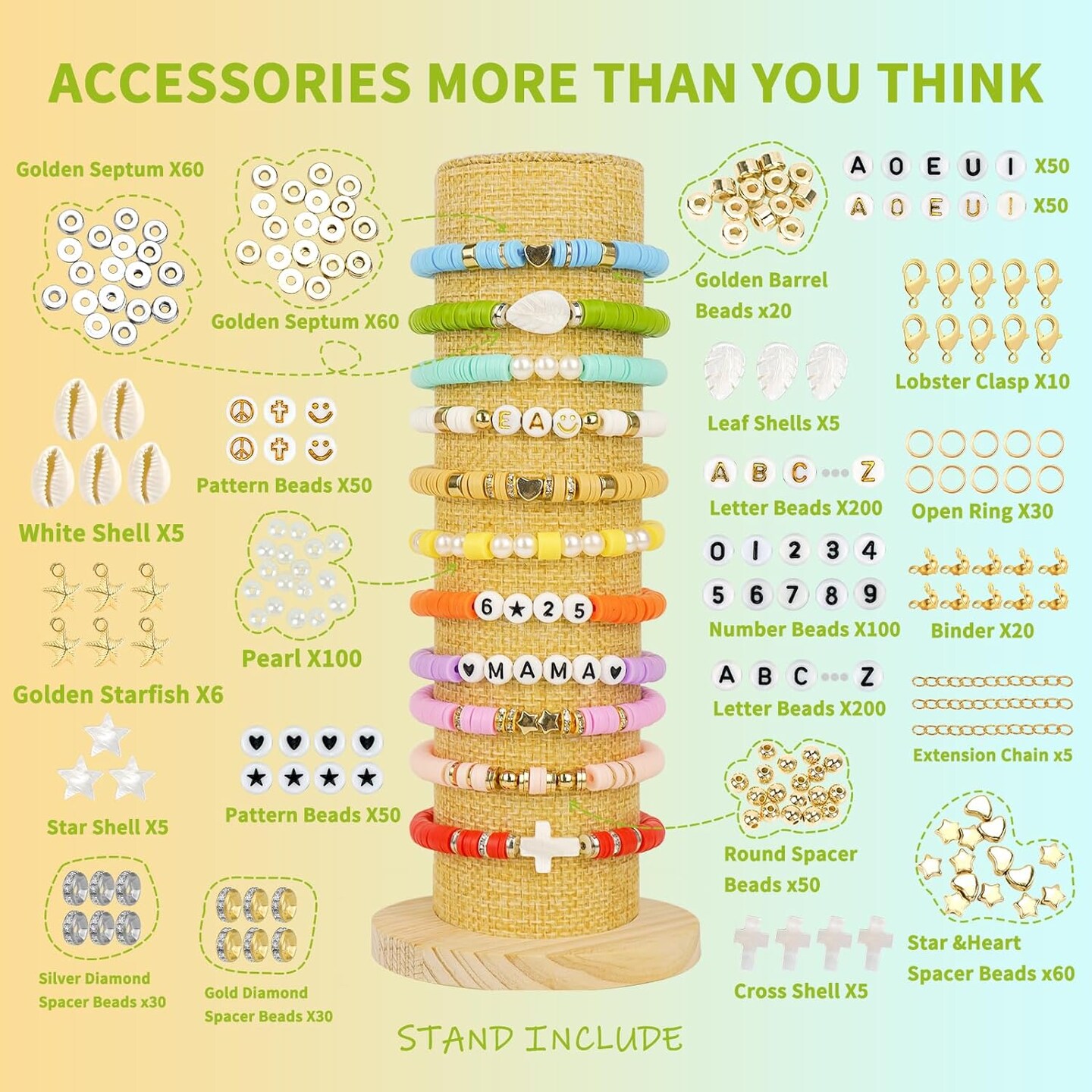 Friendship Bracelet Kit, 14000pcs 48 Colors Clay Beads Bracelet Making Kit Taylor Inspired Bracelets with Holder Number Letter Beads Set Gifts for Girls Women Kids Teen Crafts Jewelry Making Kits
