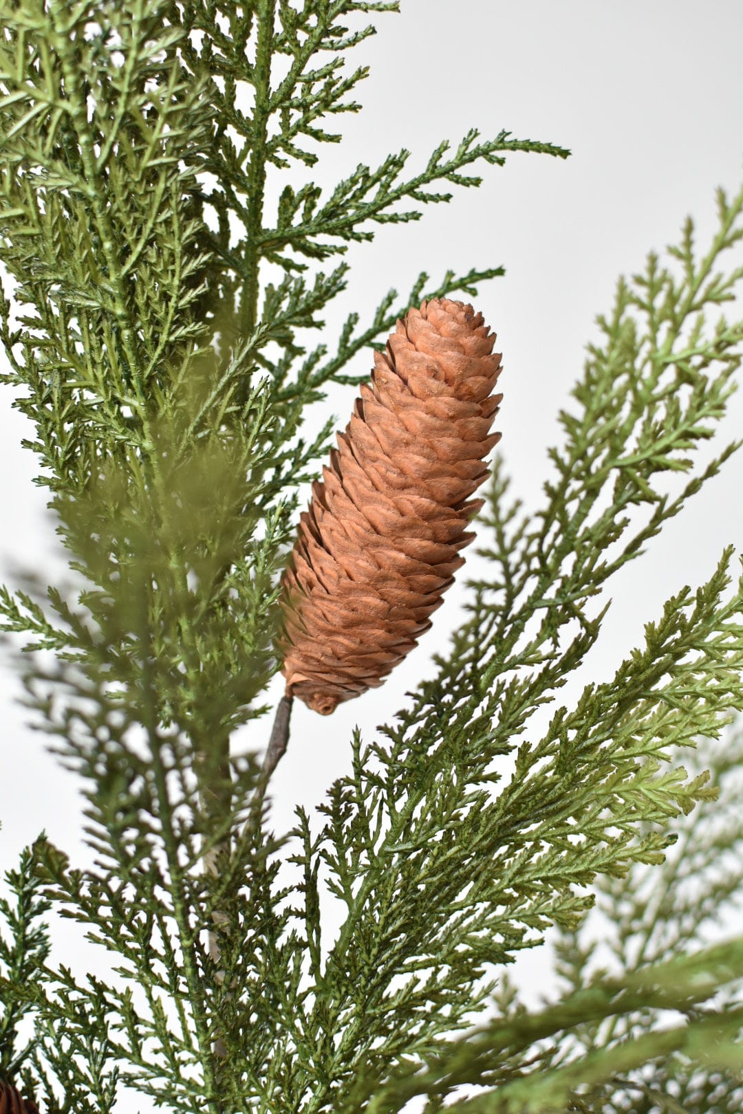 36&#x22; Faux Cedar Spray with Pinecones
