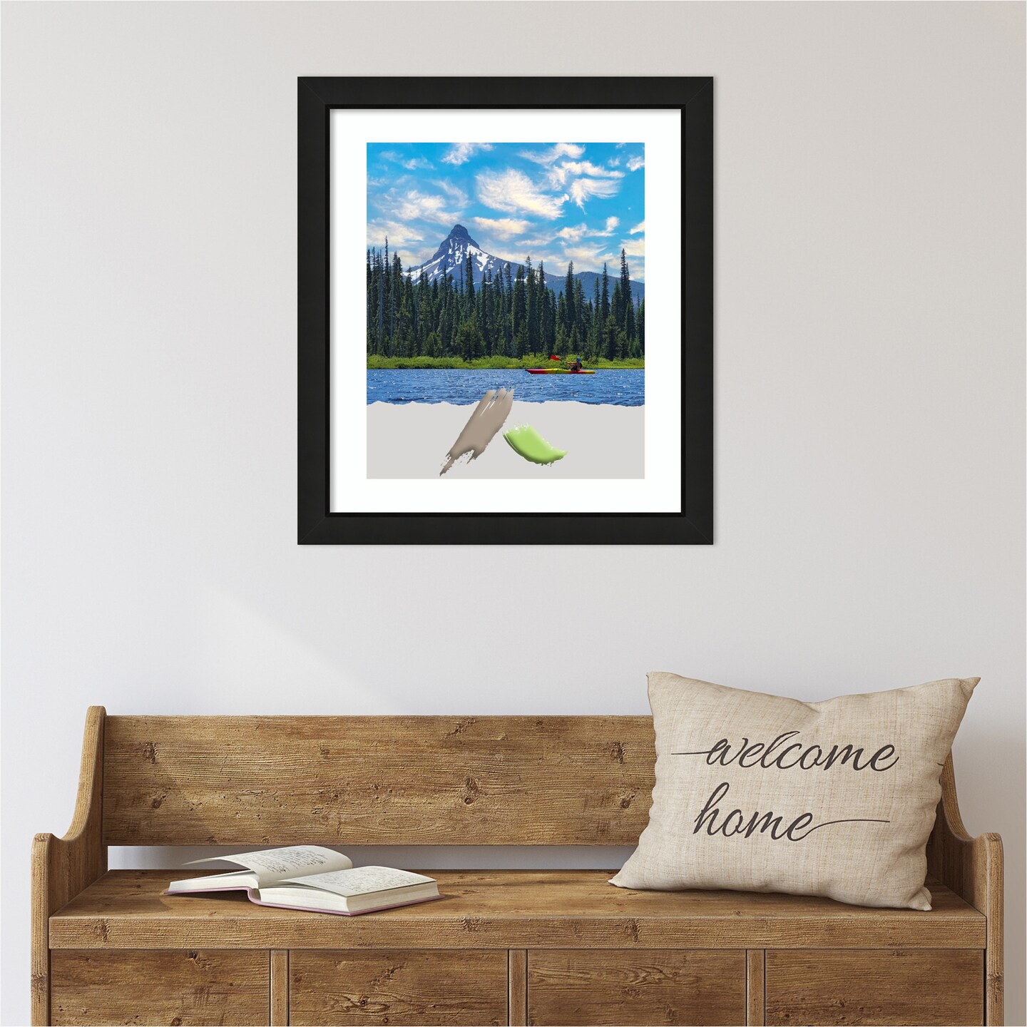 Midnight Black Narrow Wood Picture Frame