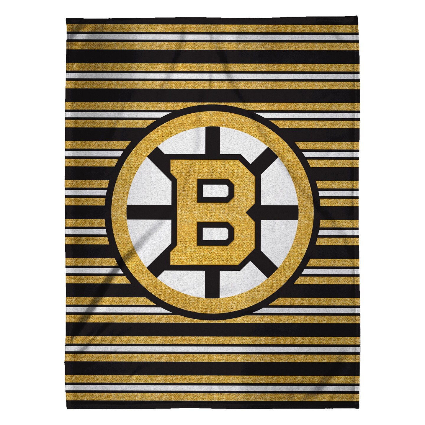 Sleep Squad Boston Bruins 100th Anniversary 60” x 80” Raschel Plush Hockey Blanket