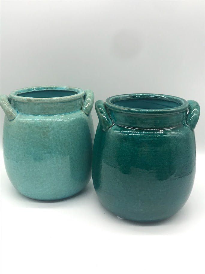 Ceramic Jar Crock Planter - Small WIND