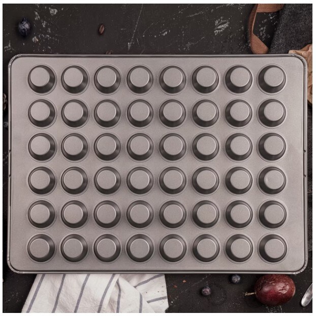 48-Cavity Non-Stick Mini Muffin Pan For Cupcakes, Kitchen Bakeware