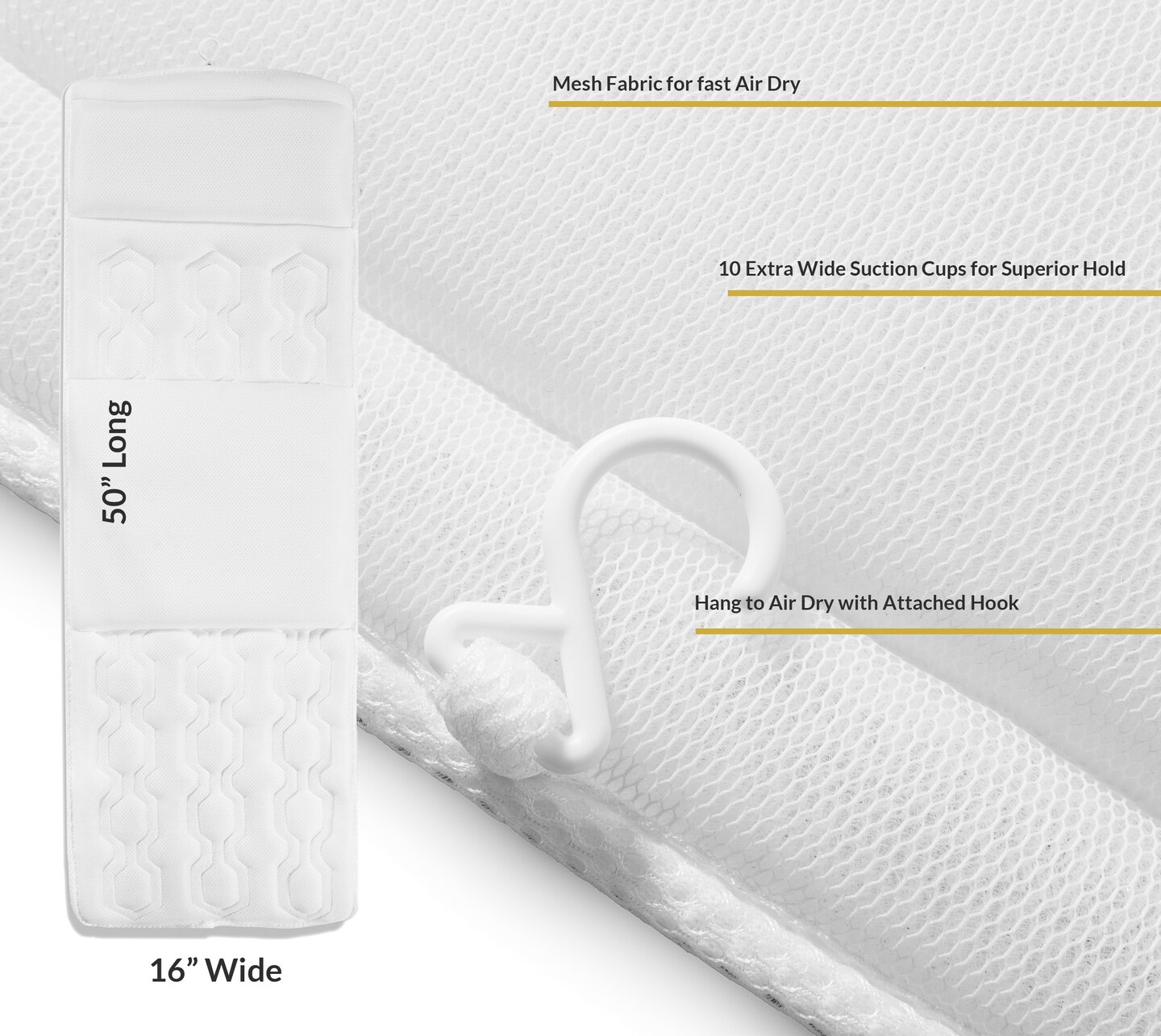 Luxurious Bath Pillow - Exclusive Unique Design Extra Cushioning Spa Neck Pillow &#x26; Seat Cushion Comfort