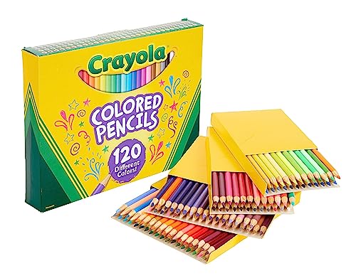 Crayola Colored Pencils Set (120ct), Bulk Colored Pencils, Kids Back to  School S