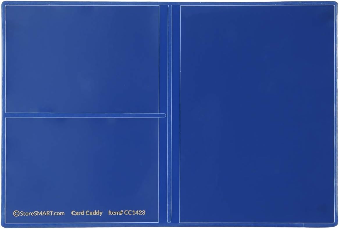 StoreSMART - Three Pocket Plastic Card Caddy &#x2013; Card &#x26; Receipt Holder - (CC1423-3)