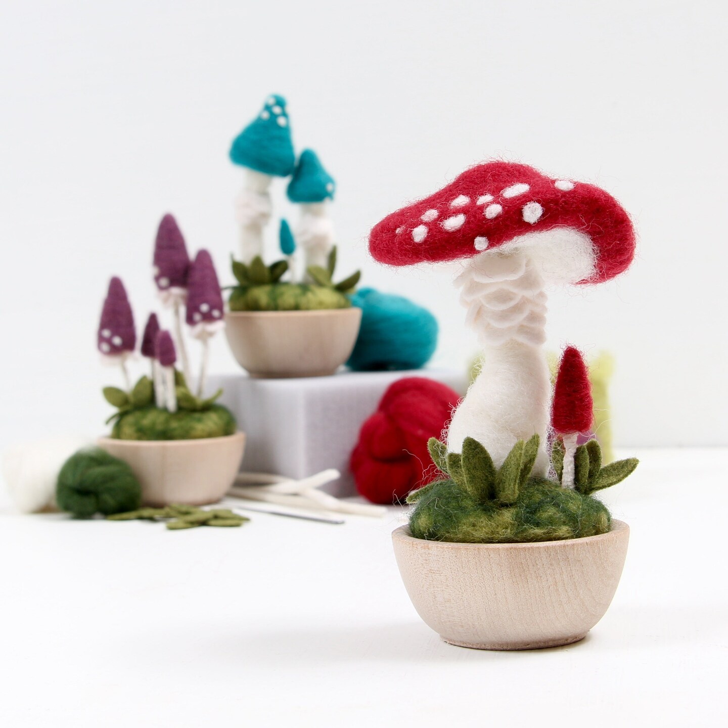 Mushroom Needle Felting Kit, Pixie Parasol