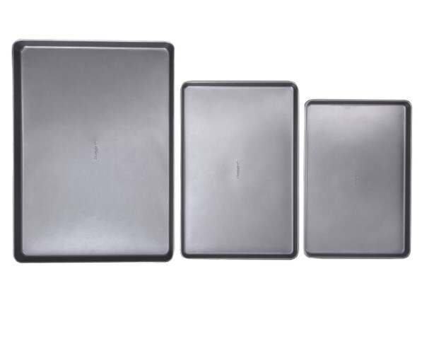 3-Set Non-Stick Cookie Sheet, Industrial Grade For Home Baking Experience