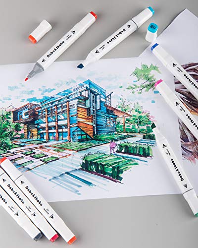 60 Colors Alcohol Markers, drawing markers, Dual Tip Art Markers, Fine & Chisel Coloring Marker for Kids Sketching Adult Coloring