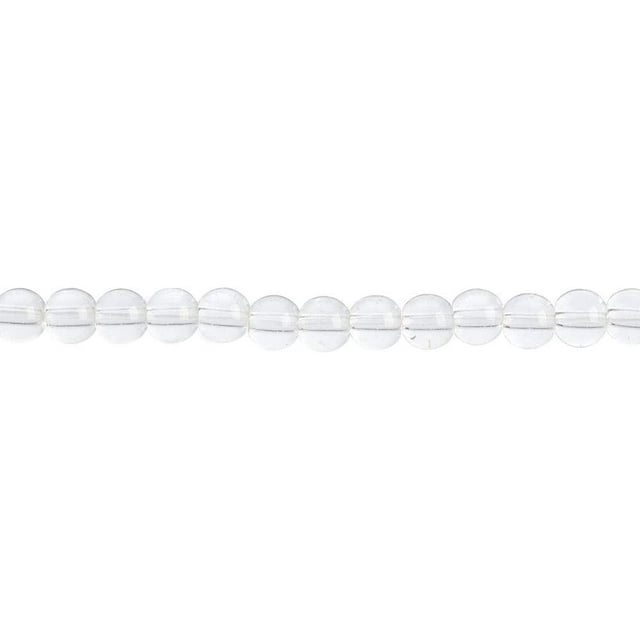 Earth's Jewels Semi-Precious 6mm Crystal Quartz Natural Round Beads