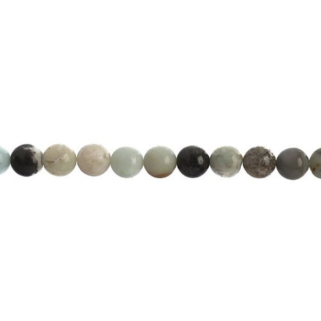 Earth's Jewels Semi-Precious Amazonite Natural Round Beads, 8mm