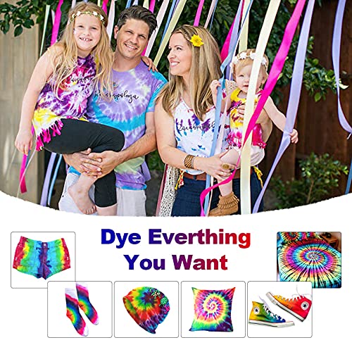 239 Pack Large Tie Dye Kit for Kids and Adults - Permanent Tie Dye Kits for Clothing Craft Fabric Textile Party Group Handmade Project (Dye up to 60 Medium Adults T-Shirts!)