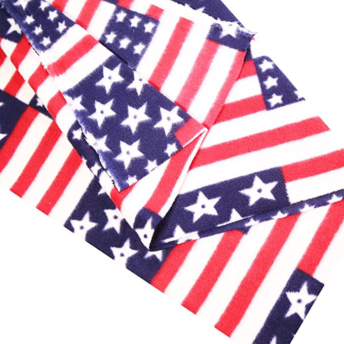 FabricLA Fleece Fabric by the yard 2 Yards 72"X60" Inch Wide Polar Fleece Soft, Blanket, Anti-Pill Throw, Poncho, Pillow Cover, PJ Pants, Booties, Eye Mask American Flag