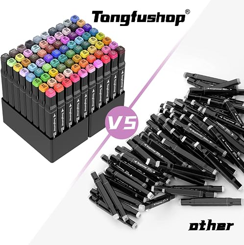 Tongfushop 100 Colors Alcohol Markers, Professional Color Matching Dual  Tips Markers With Case And Color Card, Safe And Durable