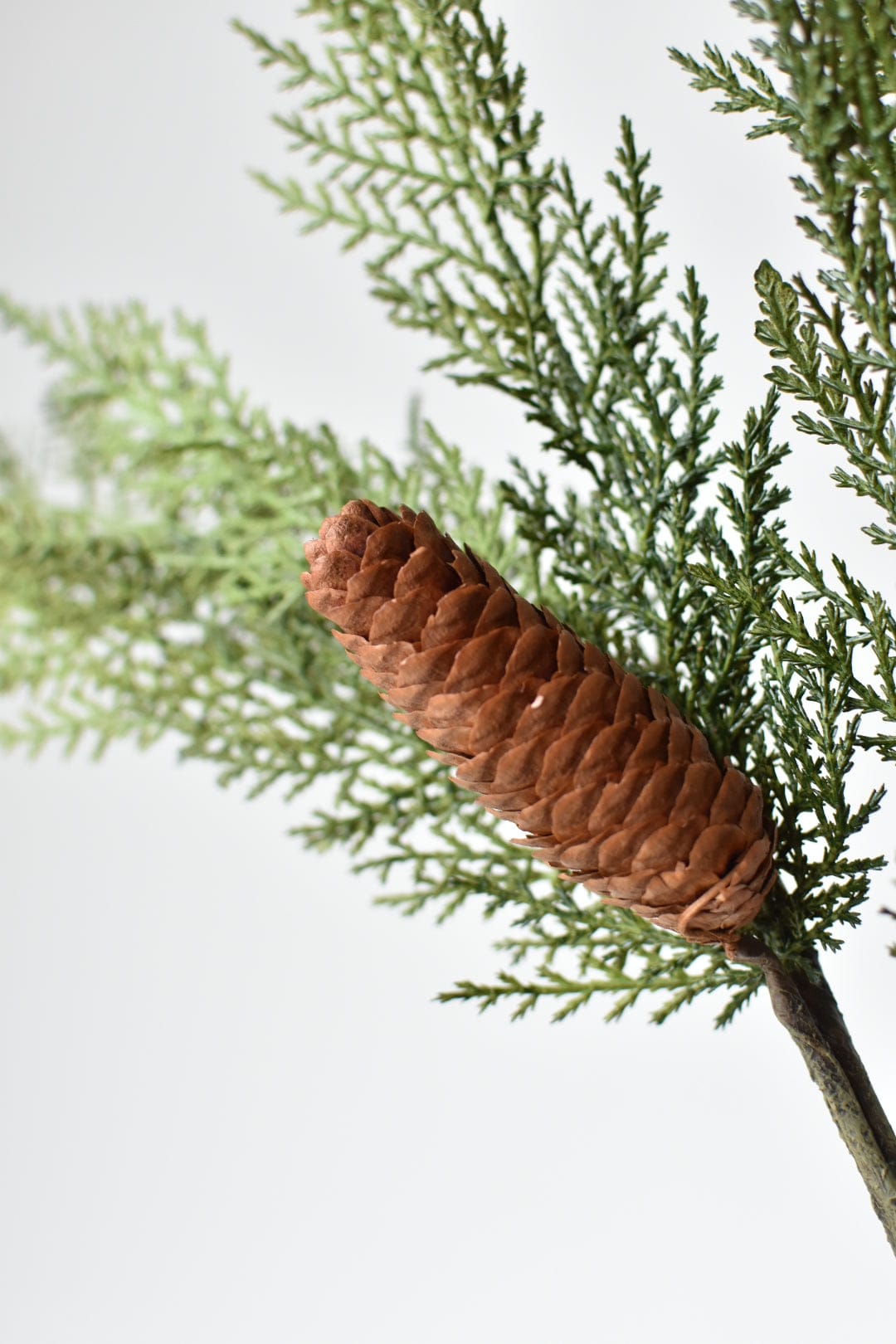 36&#x22; Faux Cedar Spray with Pinecones