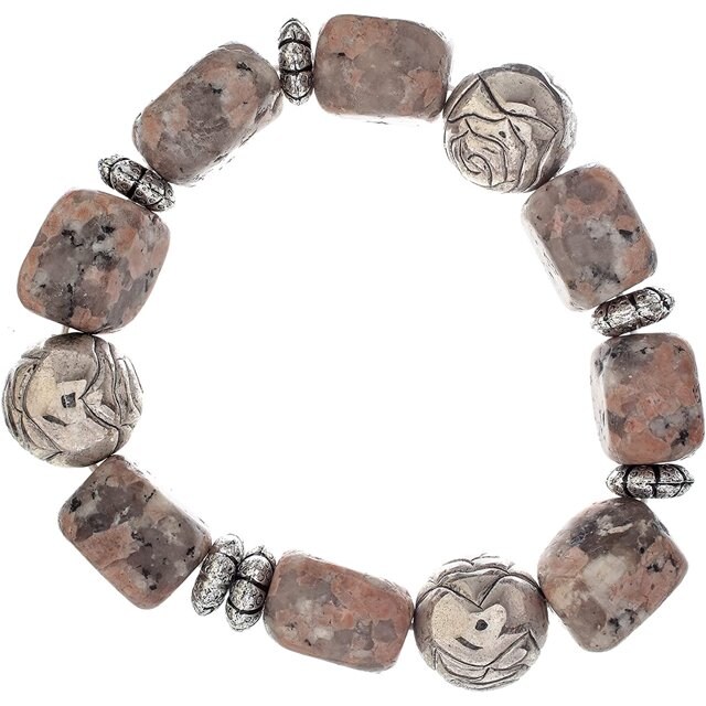 Earth's Jewels Semi-Precious Natural Jasper Stretch Bracelet #83