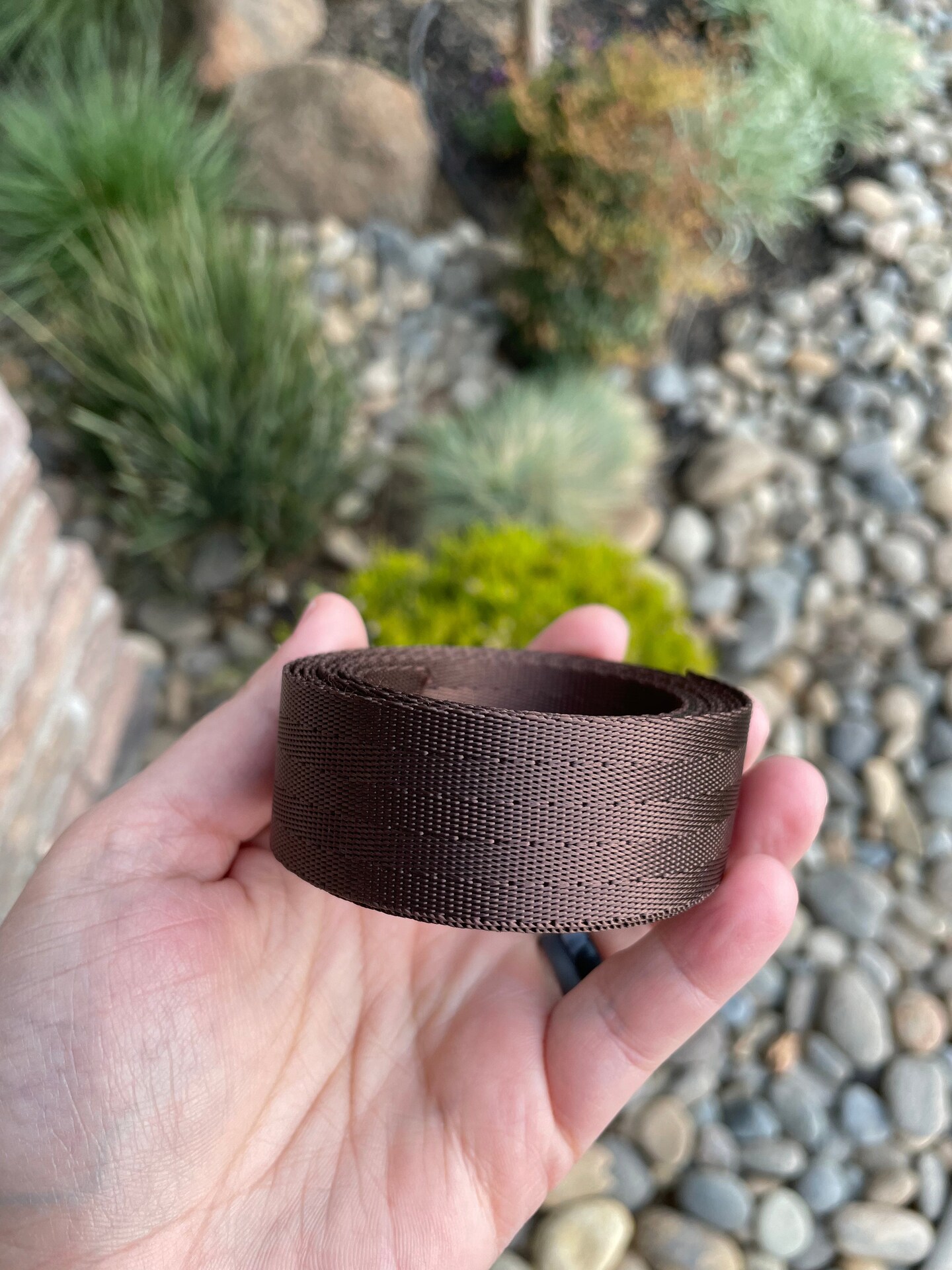 Brown 1&#x201D; Seatbelt Webbing (by the yard)