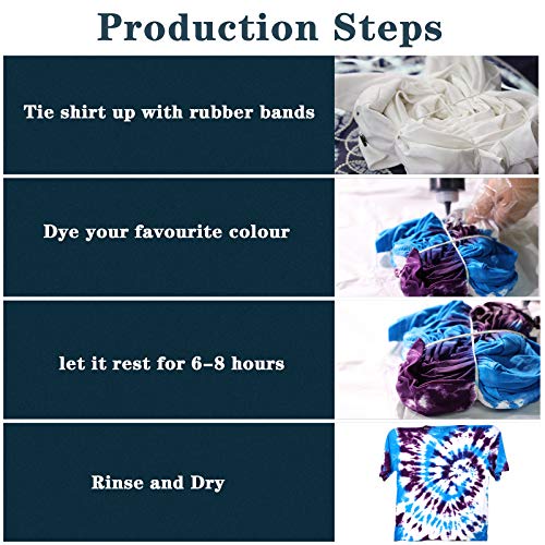 Tie Dye Kit, 8 Colors Non Toxic Permanent Fabric Dye Art Set for Kids Women for Homemade Party Creative Group Activities DIY Gift
