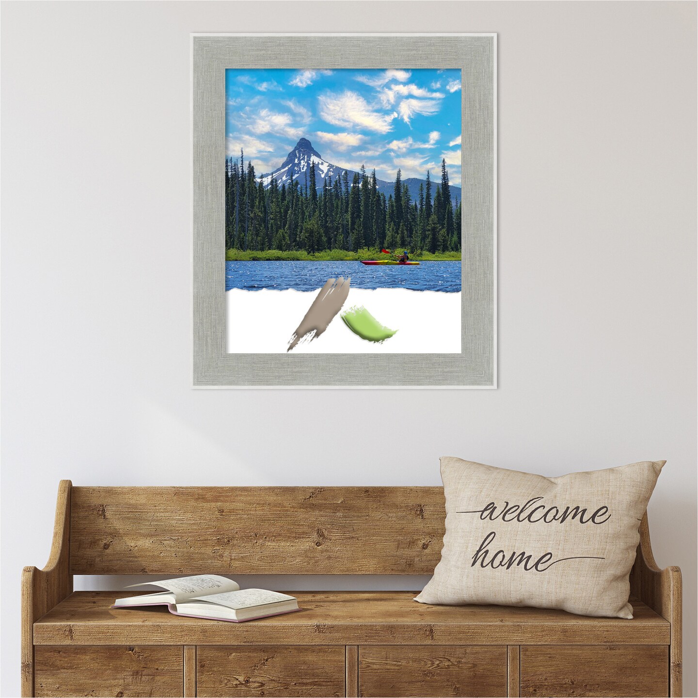 Glam Linen Grey Picture Frame, Photo Frame, Art Frame