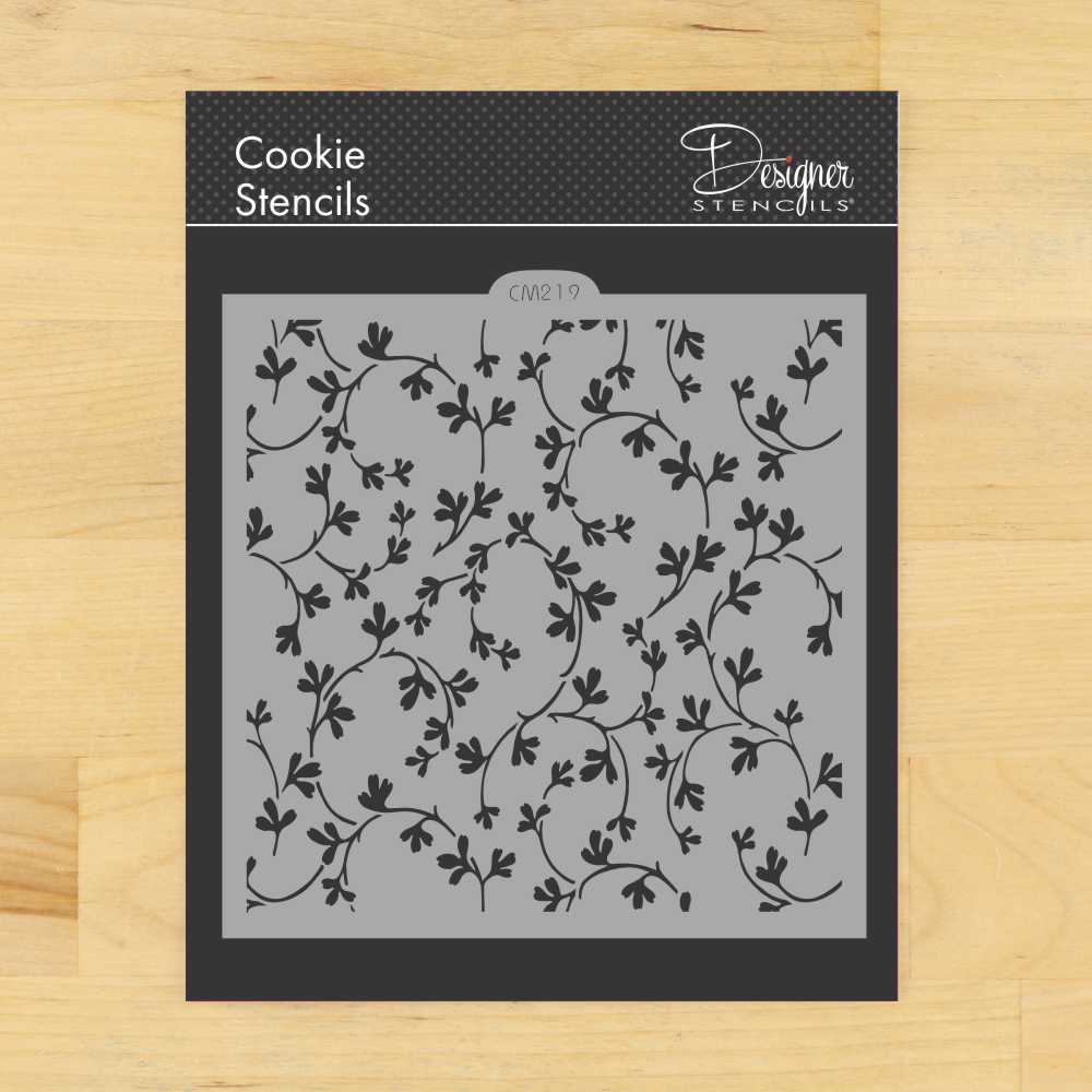Garden Vine Cookie and Craft Stencil | CM219 by Designer Stencils | Stencils for Royal Icing, Airbrush, Dusting Powder |