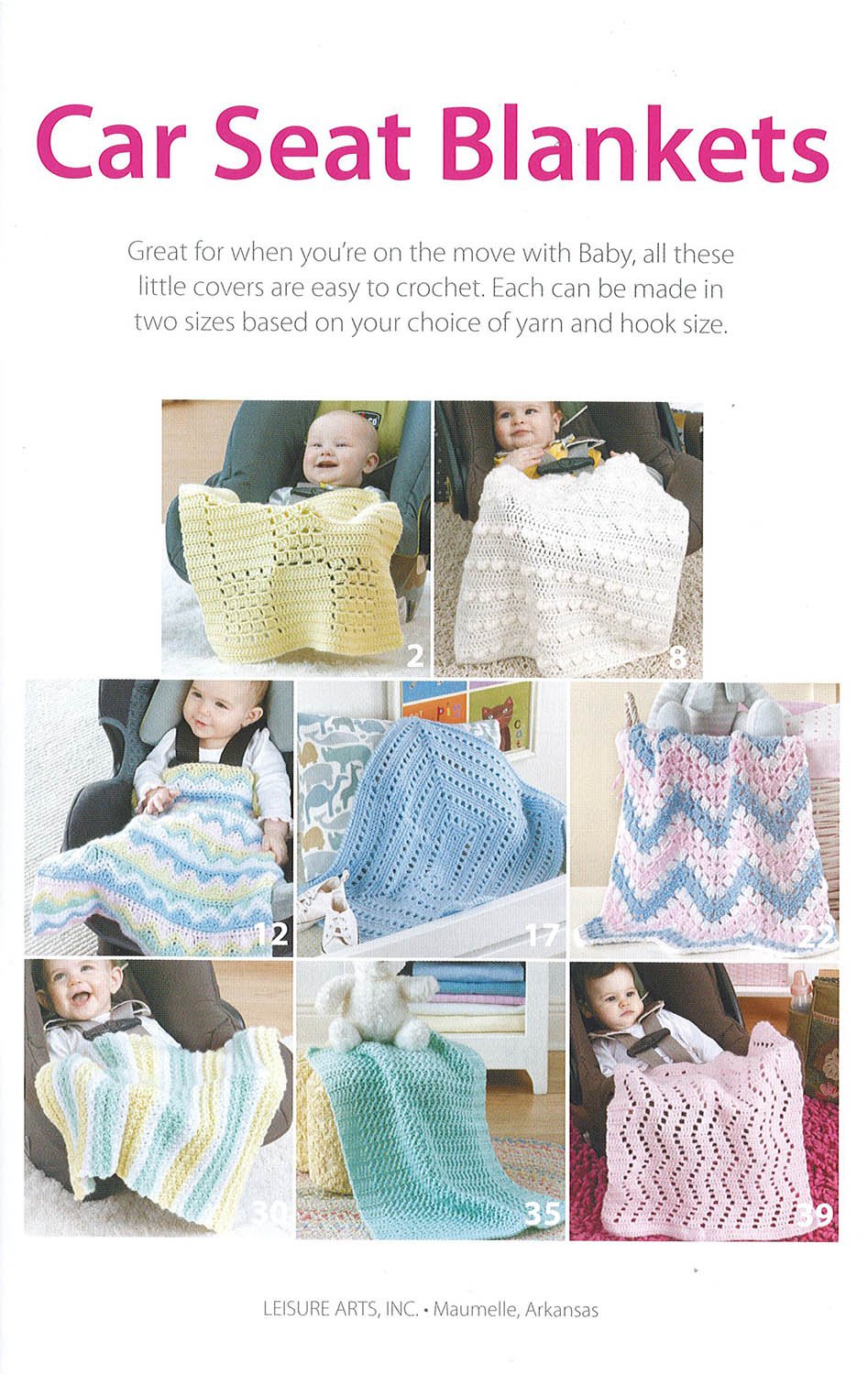 Leisure Arts Car Seat Blankets Crochet Book