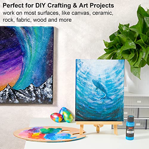 Shuttle Art Color Change Acrylic Paint, 20 Chameleon Colors Acrylic Paint, 60ml/2oz Bottles, Iridescent Paint for Artists, Beginners, Kids Painting & Crafting on Canvas, Rocks, Wood, Fabric, Ceramic