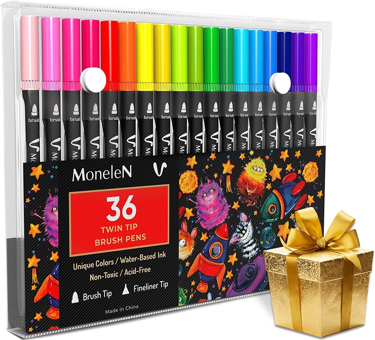 Coloring Markers Set for Adults Kids Teen 36 Dual Brush Pens Fine Tip Art Colored  Markers for Adult Coloring Books Bullet Journal School Office Drawing  Sketch Double Sided Color Marker Pen