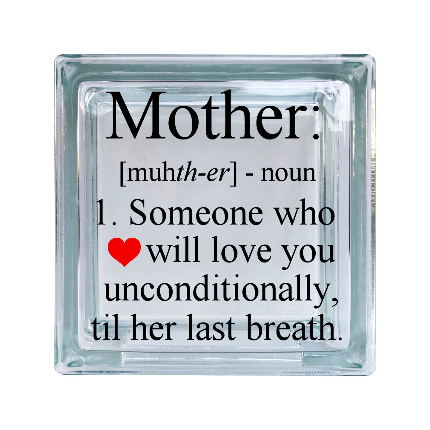 Mother Definition Vinyl Decal For Glass Blocks, Car, Computer, Wreath, Tile, Frames And Any Smo