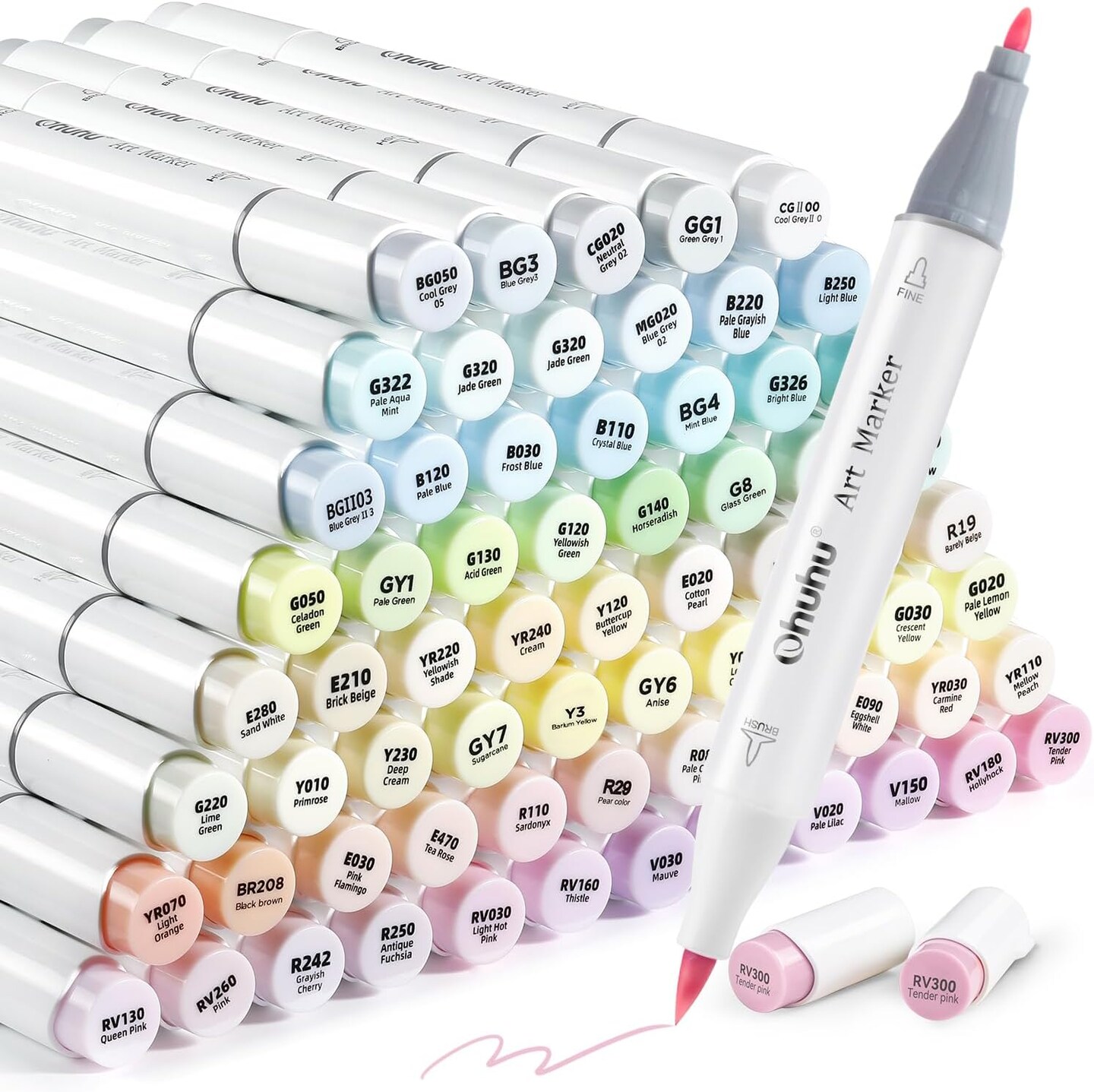 Ohuhu Alcohol Markers Double Tipped Art Marker Set for Artists