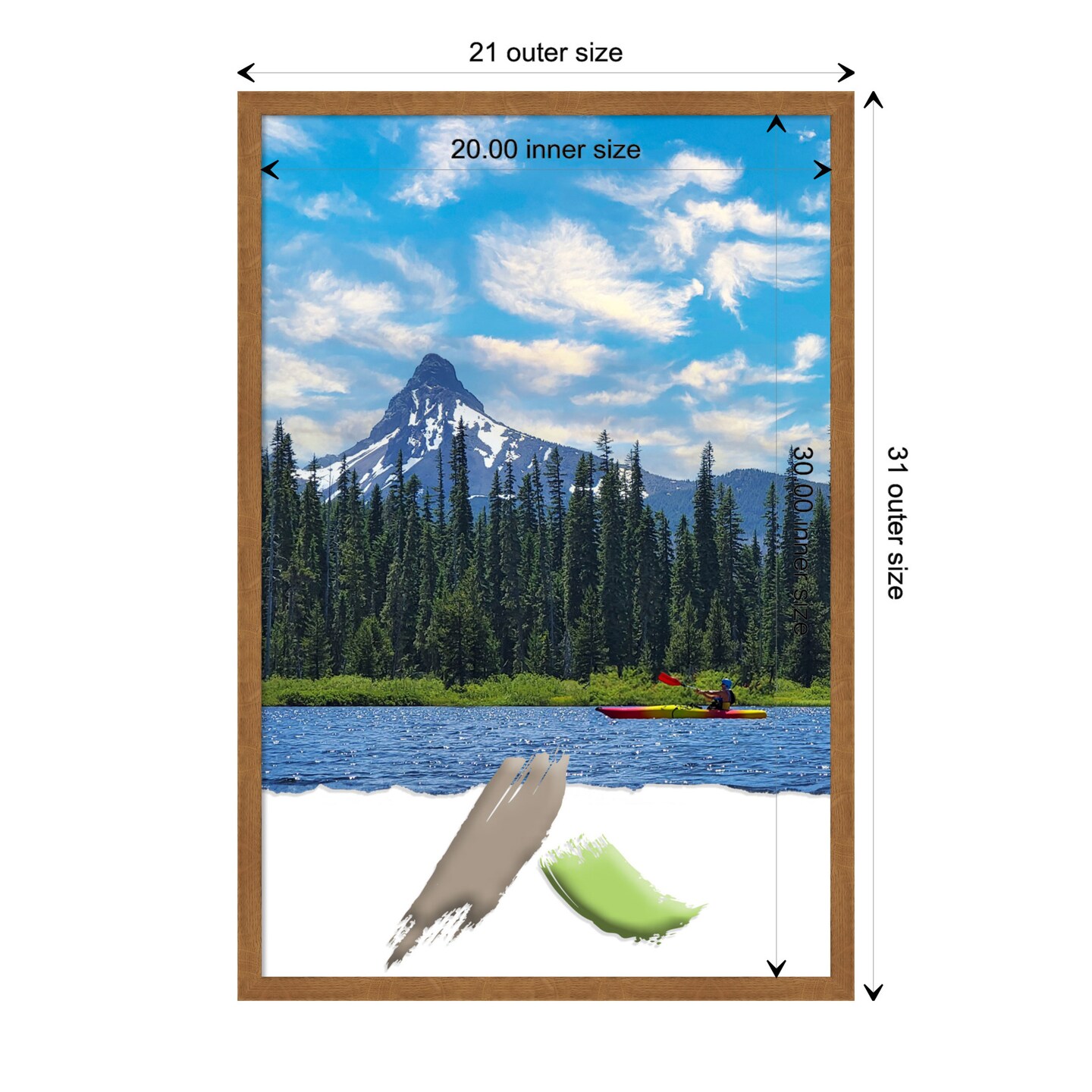 Carlisle Narrow Wood Picture Frame, Photo Frame, Art Frame