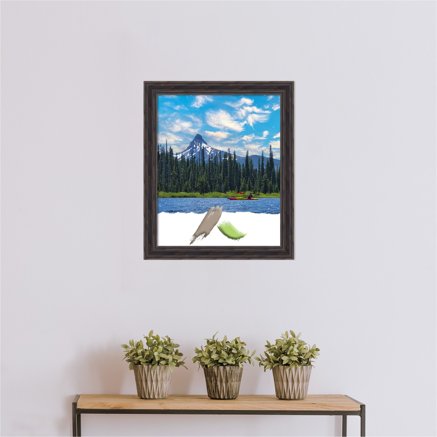 Rustic Pine Narrow Wood Picture Frame, Photo Frame, Art Frame