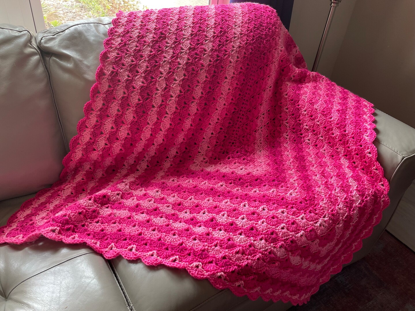 Mauve discount knit blanket