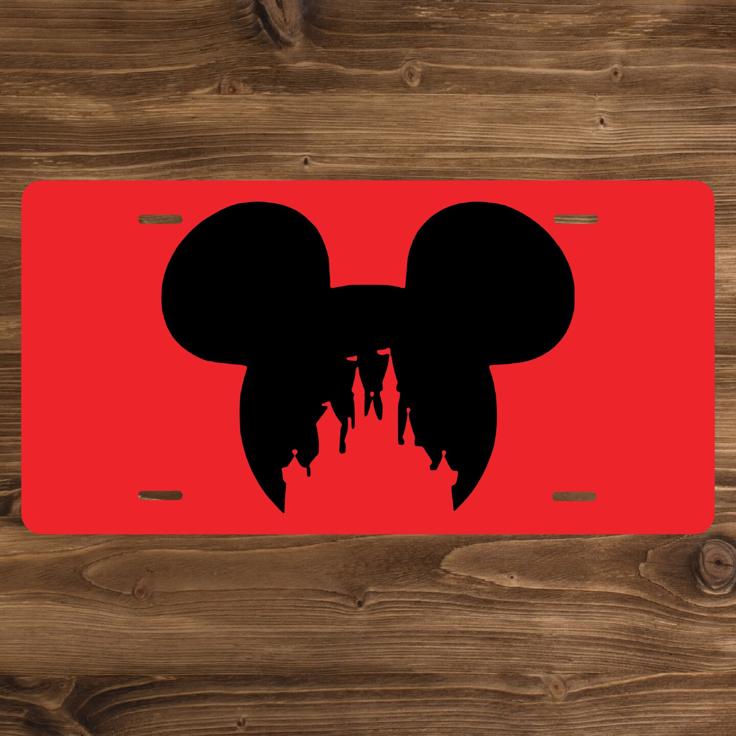 Disney Castle Silhouette in Mickey Ears Vanity License Plate | Decorative Auto Tag | Wall Decor | Sign | Room Art | Man Cave | She Shed | product 5