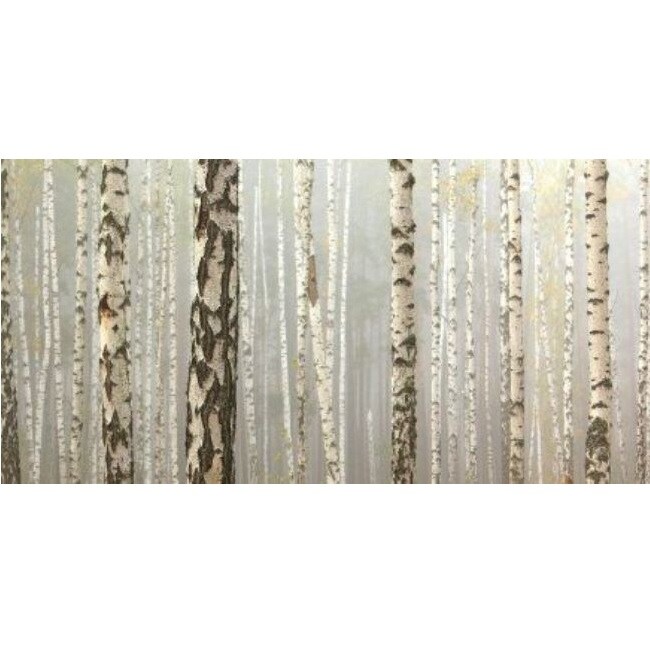 Outdoor Living and Style White and Brown Tree Branches Outdoor Canvas Rectangular Wall Art Decor 24&#x22; x 48&#x22;