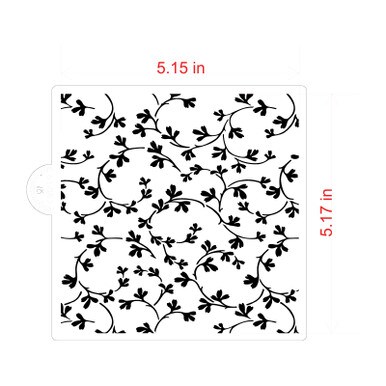 Garden Vine Cookie and Craft Stencil | CM219 by Designer Stencils | Stencils for Royal Icing, Airbrush, Dusting Powder |