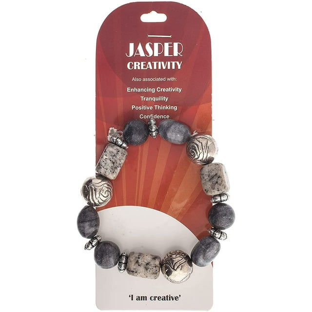 Earth's Jewels Semi-Precious Natural Jasper Stretch Bracelet #84