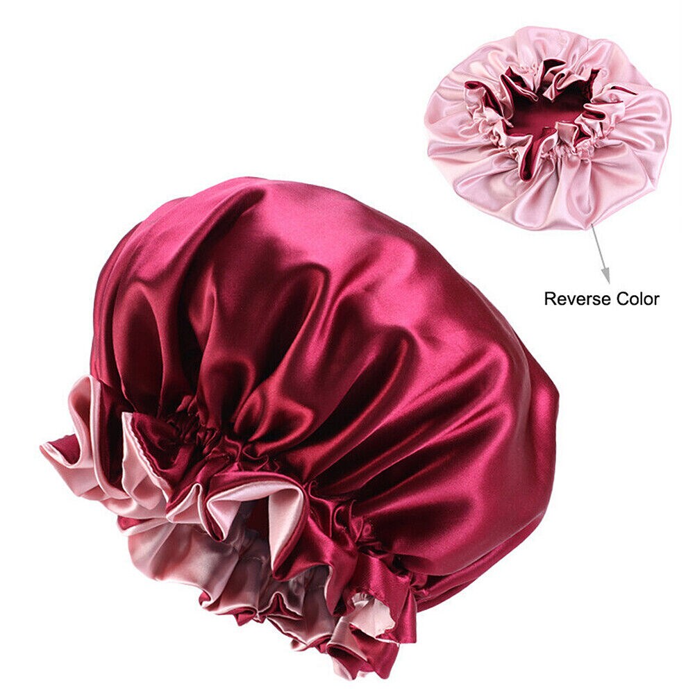 Kitcheniva Double Sided Satin Night Sleep Head Cover With Elastic Band