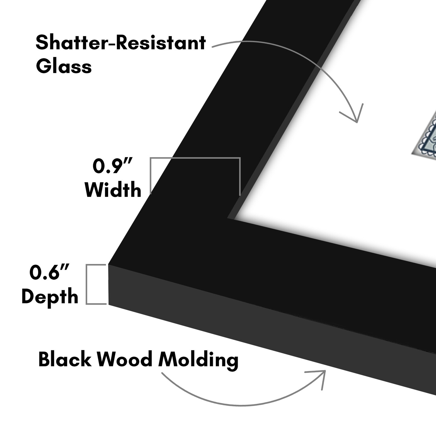 Diploma Frame - 11x14 with 8.5x11 Mat for Diploma - Wood + Glass