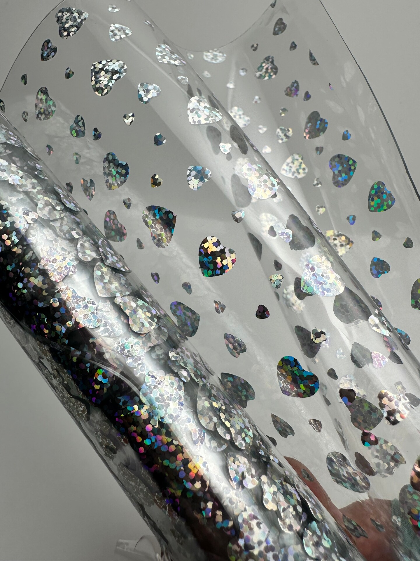 Clear Holographic Heart Clear Vinyl