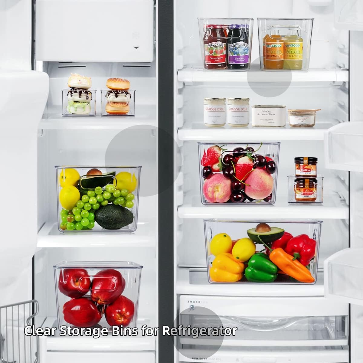 PETG Fruit Storage Containers for Fridge Freezer Small Transparent