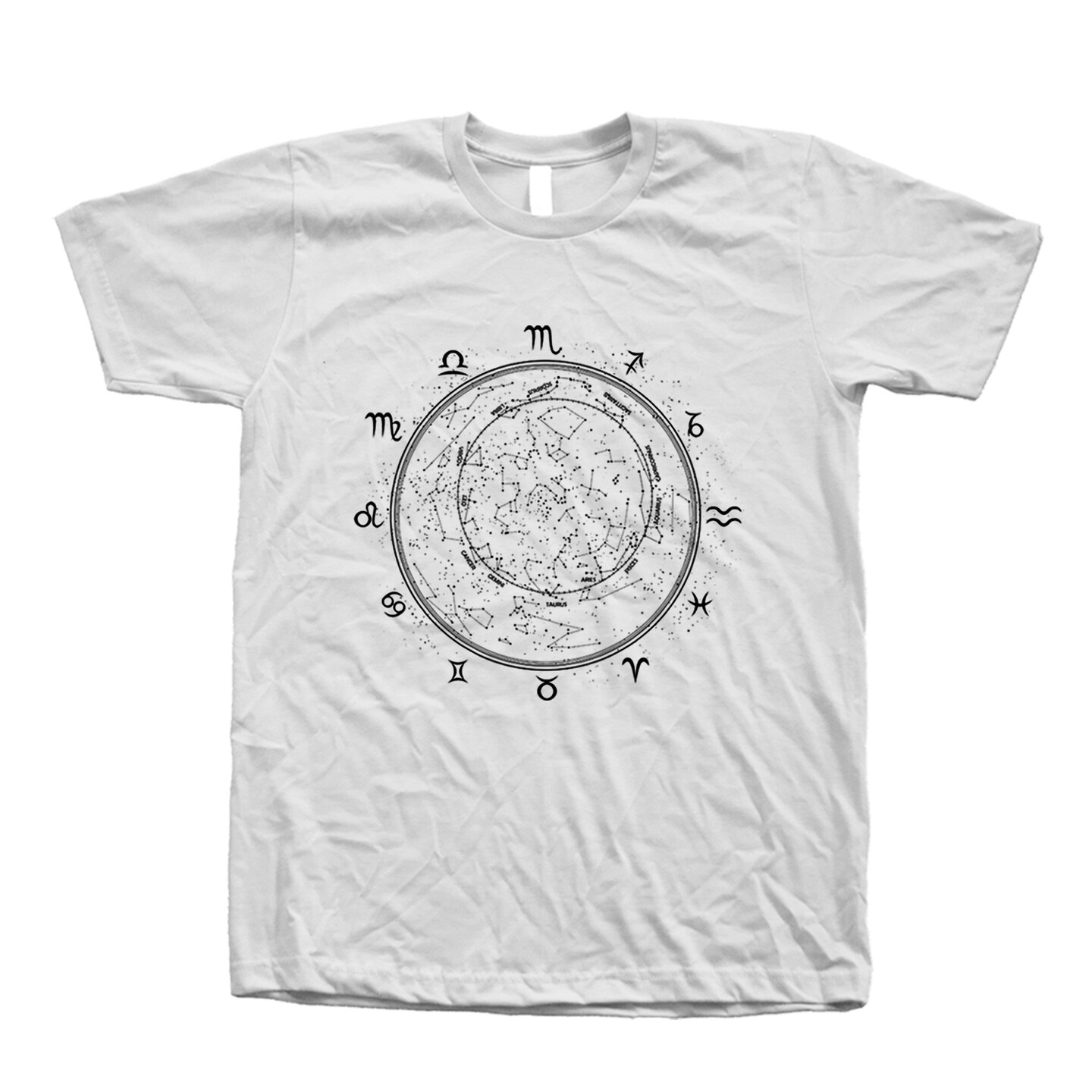 Zodiac Tshirt, Graphic Tee, Star Shirt, Unisex T Shirt, Zodiac Sign Shirt, Crew Neck Cotton Tshirt, Graphic Tee, Womens