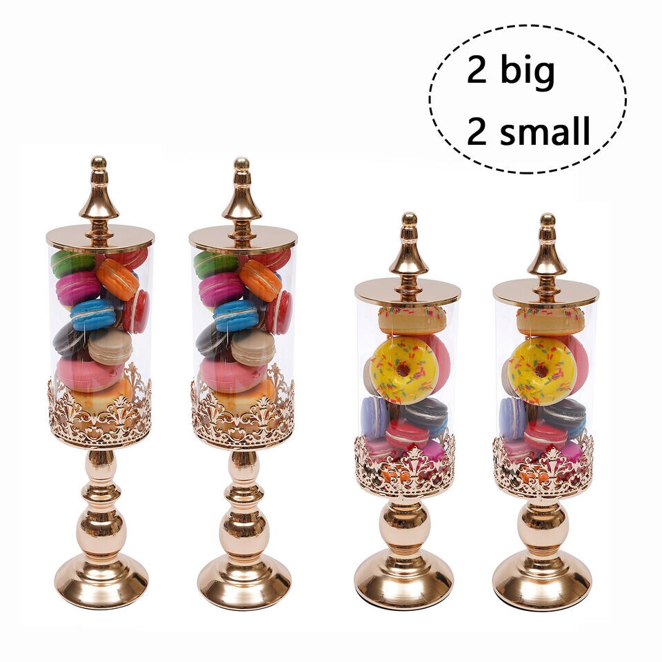 4 PCS Acrylic Candy Jars with Lids