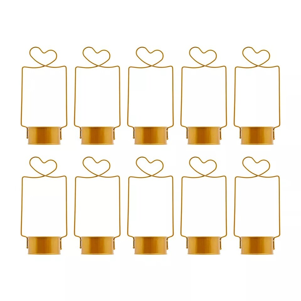 10 Pcs Metal Large Round Baskets Gold Wedding Centerpieces Flowers Holder Rack