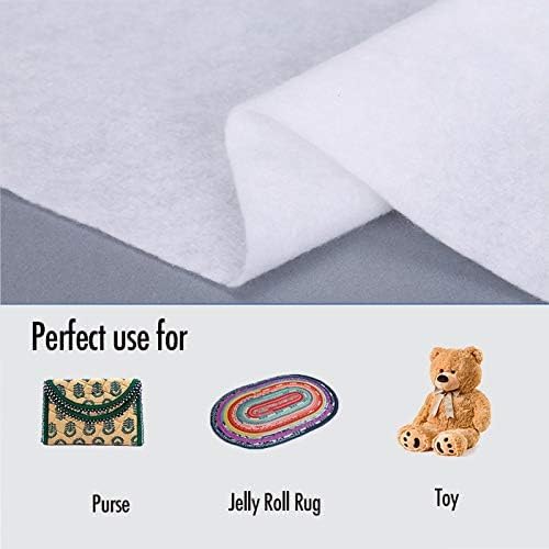 On-A-Roll Upholstery Needle-Punched Cotton Batting for Jelly Roll Rugs, Purses, 2-1/4 inches by 50 Yards